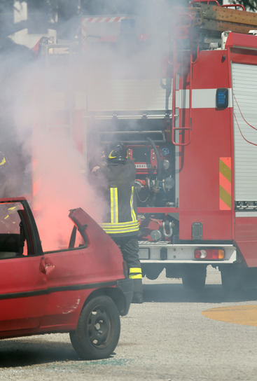Flames from a fire