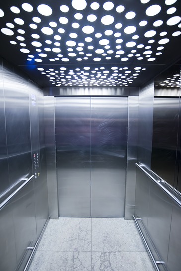 Escalator inside a shopping center
