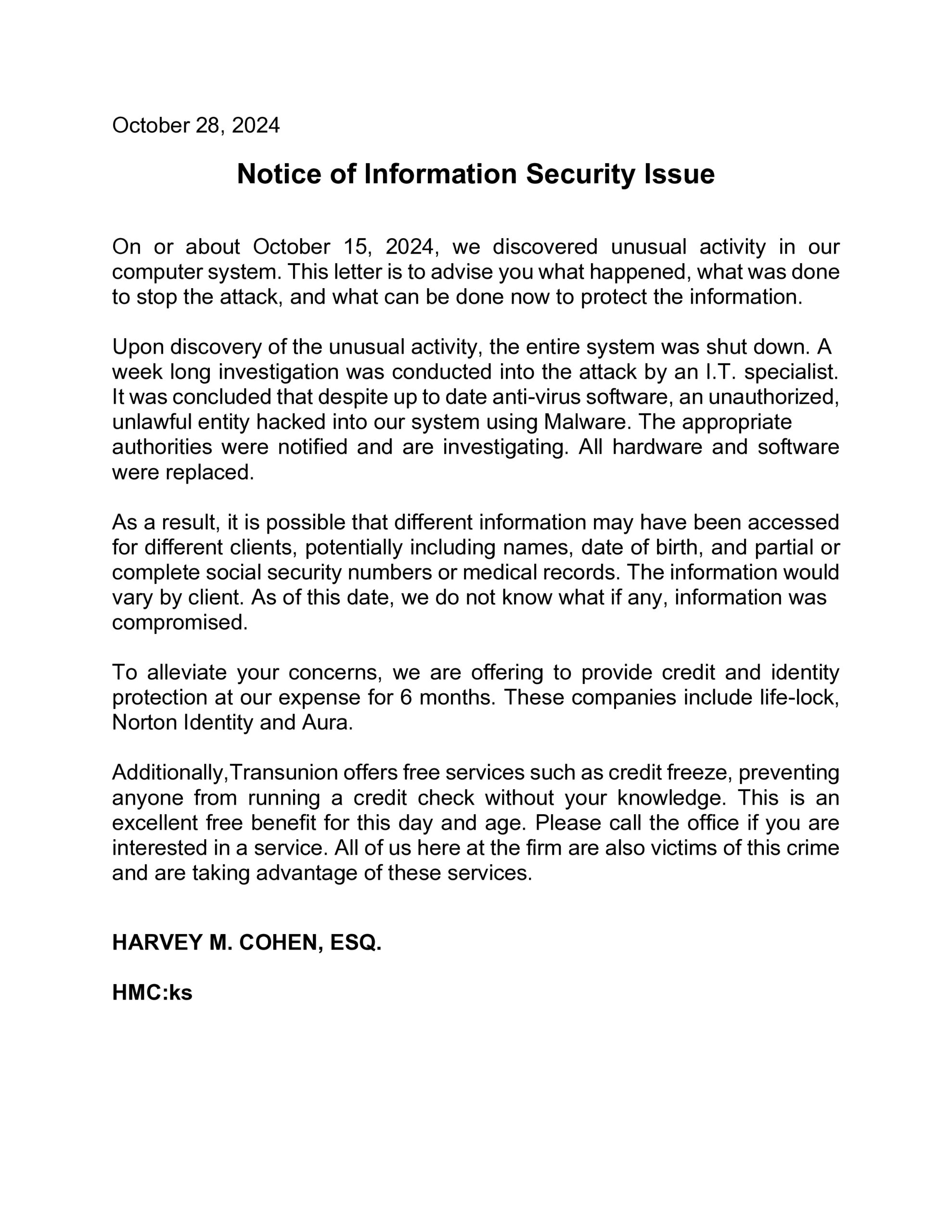 Information Security Issue